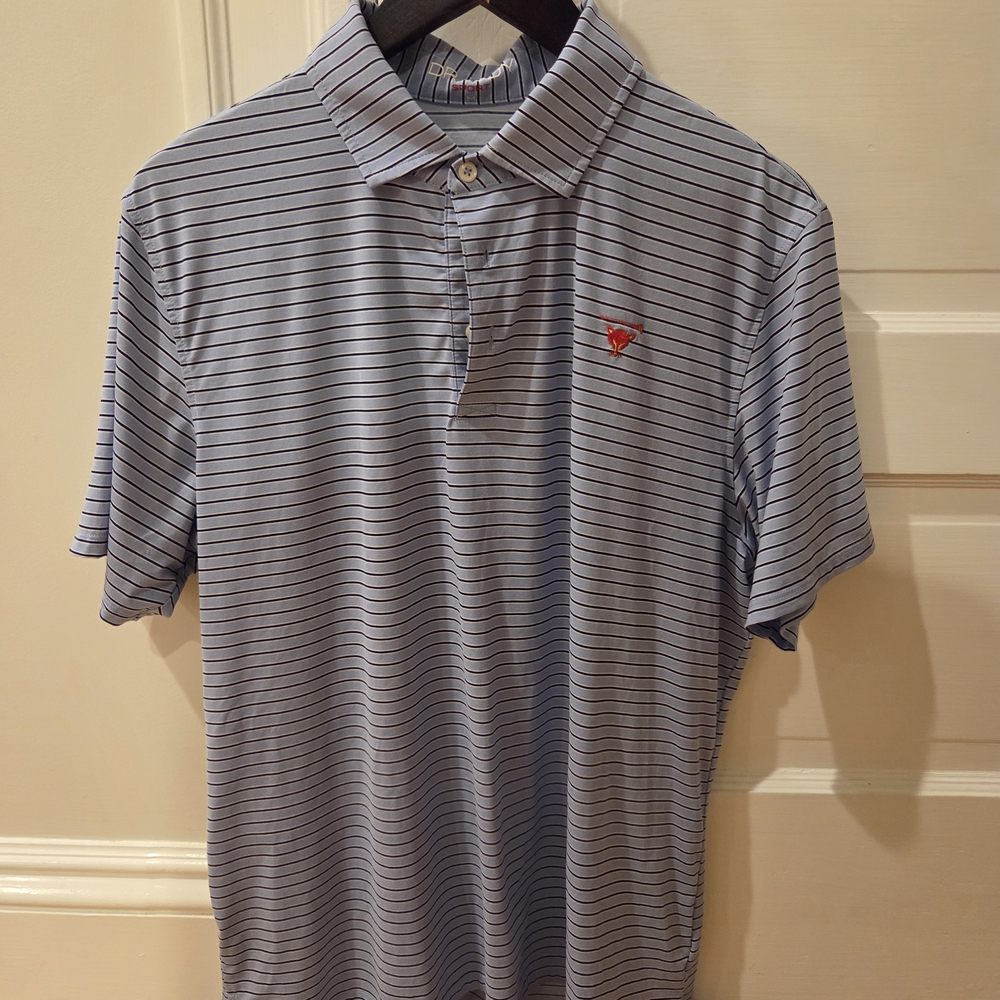 Classic Striped Polo Shirt - Light Blue